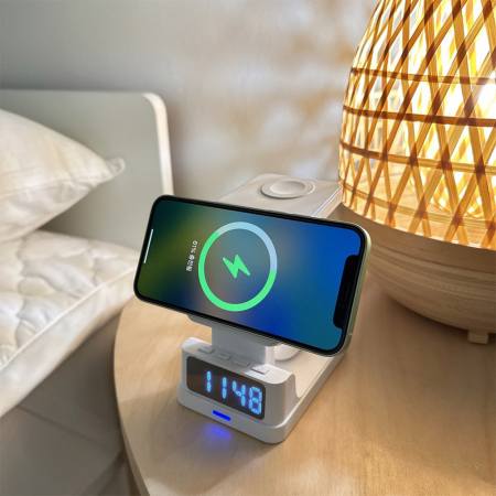 파인큐브 디지털 알람시계 4in1 갤럭시워치 호환 무선충전거치대 S20 #3