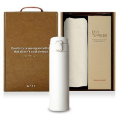 레스쁘리 고급 모던원터치텀블러 세트 G (텀블러500ml+에코백)