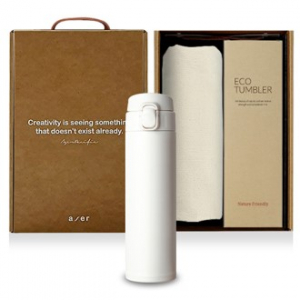 레스쁘리 고급 모던원터치텀블러 세트 G (텀블러500ml+에코백)