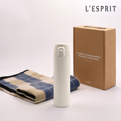 레스쁘리 고급 모던원터치텀블러 세트 D(텀블러500ml+무릎담요)