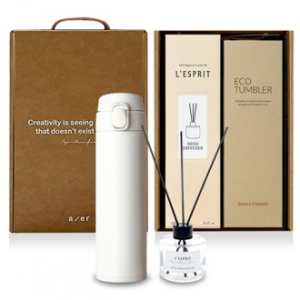 레스쁘리 고급 모던원터치텀블러 세트 B(텀블러500ml+디퓨저120ml)