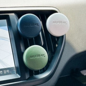 파인큐브 송풍구형 고급 가죽 차량용 마카롱 방향제  M-SCENT