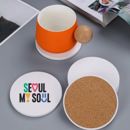 세라믹컵받침 도자기컵받침 코스터  // // 칼라전사 #2