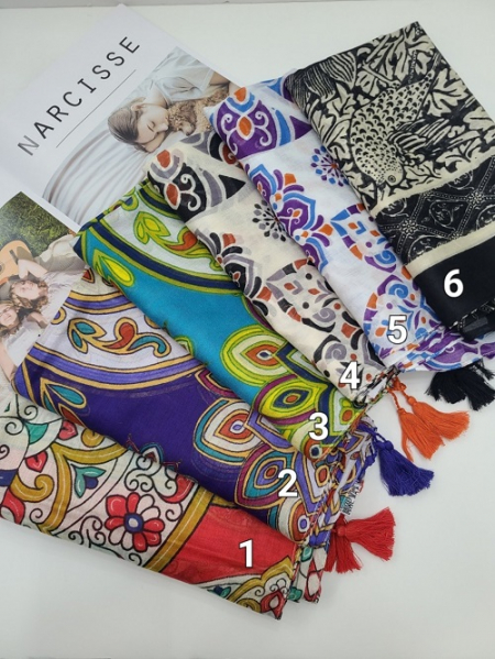 인도 비스코 타슬 스카프 #2