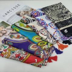 인도 비스코 타슬 스카프