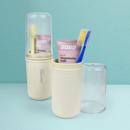 휴대용양치컵 양치세트 핑크솔트치약 + 부케가르니칫솔 #3