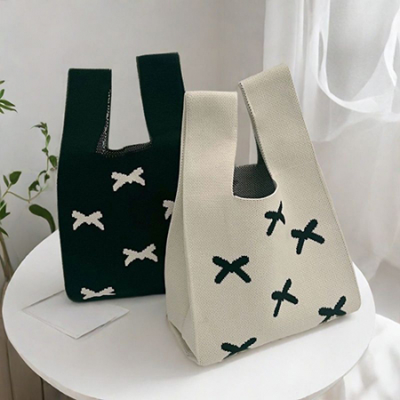 디자인 니트손가방 손목가방 보조가방 에코백 미니가방 // 인쇄제작가능 #8