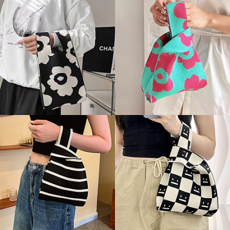 디자인 니트손가방 손목가방 보조가방 에코백 미니가방 // 인쇄제작가능 #3