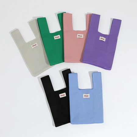 힐디 무지 니트손가방 손목가방 보조가방 에코백 미니가방 // 인쇄제작가능 #5