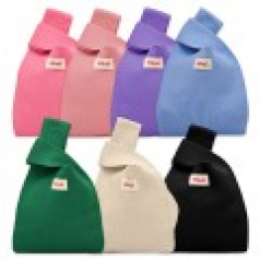 힐디 무지 니트손가방 손목가방 보조가방 에코백 미니가방 // 인쇄제작가능