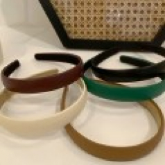 리치 가죽볼륨머리띠 반다나 헤어밴드 올드머니룩 가죽