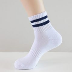 jw 이중쿠션 화이트 스포츠 단목 양말 // 국산 남성용