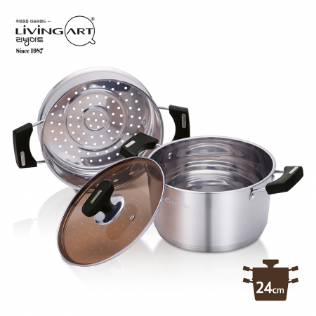 리빙아트 세라비타 스테인리스 스틸 찜기 24cm 찜곰솥 #3