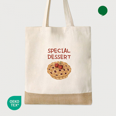 내츄럴 쥬트 투톤 에코백 (37*42cm,밑면없음) #3