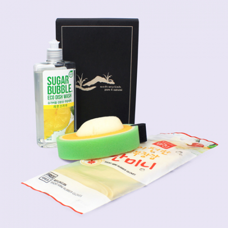 슈가버블 주방세제 + 과일수세미 + 단미니 고무장갑 3종세트 #3