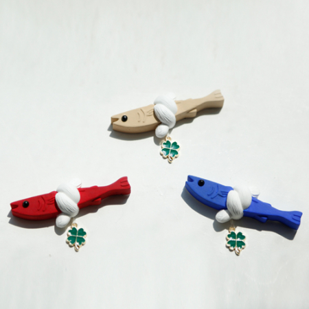 액막이 북어 차량용 석고방향제 + 네잎클로버 #7