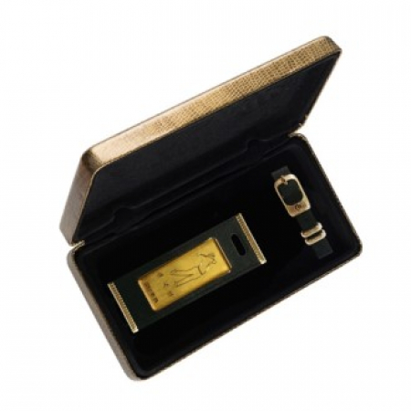 골프용품 기프트세트 가죽네임텍 직사각중형 검정 하드케이스H0005 #2