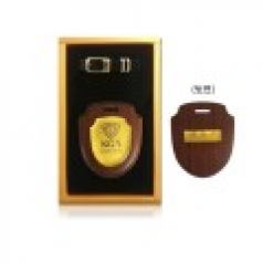 골프용품 기프트세트 원목 네임텍 방패형 대형 펄케이스P0013