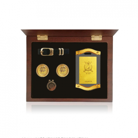 골프용품 기프트세트 아크릴 네임텍 상하볼록형 원목케이스 클립볼마커소형금지 W0005 #3