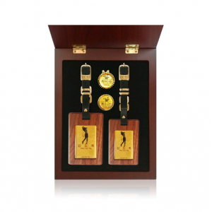 골프용품 기프트세트 원목 네임텍 직사각대형 중형 원목케이스 클립 볼마커 소형금지 W0003