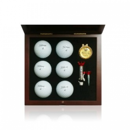 골프용품 기프트세트 골프자석티 원목케이스 클립볼마커소형금지 골프공(별도) W0006 #2