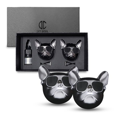 차량용 동물 고급 불독 방향제 디퓨저 2세트 #3