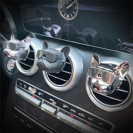 차량용 동물 고급 불독 방향제 디퓨저 2세트 #2