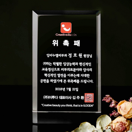 위촉 기업 재직 퇴직 표창 크리스탈 감사패 art 309 #3