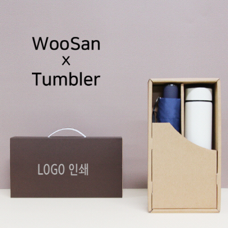 가르시아 3단 심플 수동 우산 + 모노 500ml 텀블러 세트 #2
