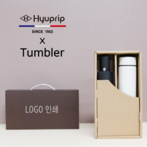 협립 3단 모던 완전 자동 우산 + 모노 500ml 텀블러 세트