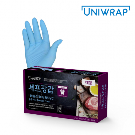 테이팩스 셰프장갑 블루(대)-100매 #3