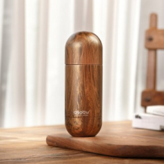 아소부 스텐 오브 우드 진공 텀블러 420ml