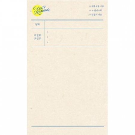 KC260 에코새활용 모던오피스 요일계획 메모지 블루 #2