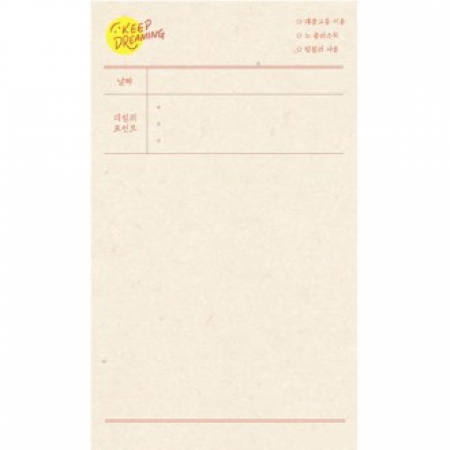 KC259 에코새활용 모던오피스 요일계획 메모지 레드 #2