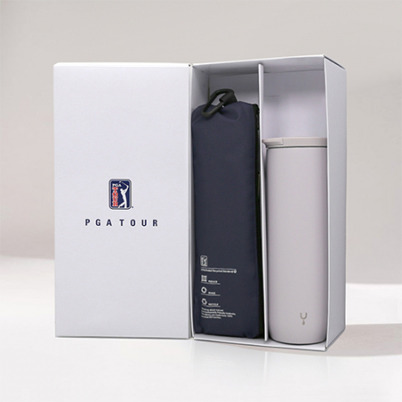 PGA 친환경그린 3단수동 사각스키니+스테이24 라운 텀블러 450ml 세트 #2