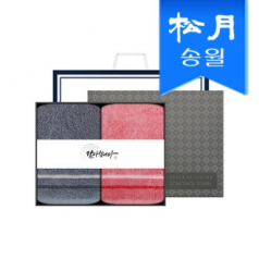 [송월타월] 땡큐 기프트세트(루시아 호텔수건 2p) 감사E 띠지 세트