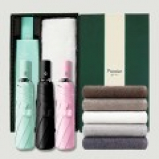 라이트핏 3단8K 완전자동 양우산+송월타올뉴컬러무지150g 우산타올선물세트