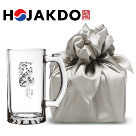 한국전통 에디션 호작도 드로잉 글라스 맥주잔 비어 머그컵 500ml #3