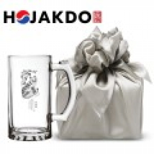 한국전통 에디션 호작도 드로잉 글라스 맥주잔 비어 머그컵 500ml