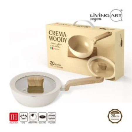 크레마우디 인덕션 세라믹 궁중팬20cm(유리뚜껑) #2