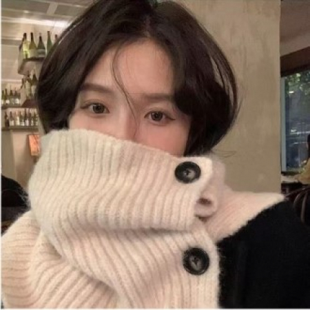 마하 버튼 단추 넥워머 #2