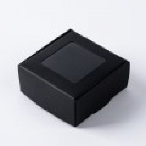 인기박스 정사각 투명창 선물상자 블랙(가로 6.5~9.5cm)