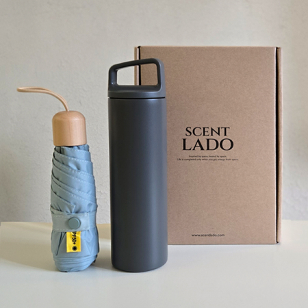 센트라도 캡슐우드 5단 우양산+타임 핸들 텀블러 세트 #4