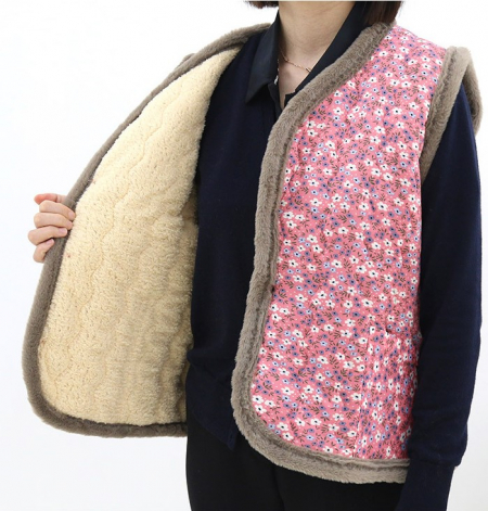 할머니조끼 김장조끼 겨울조끼 융털안감조끼 꽃무늬조끼 #3