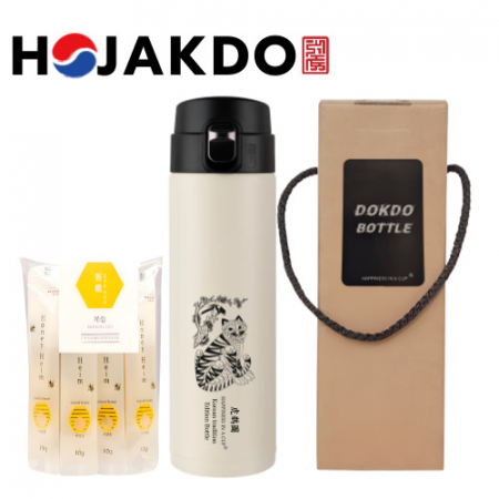 한국전통 호작도텀블러 독도보틀 원터치 470ml 사양 벌꿀스틱 10g 5개입 선물세트 #3