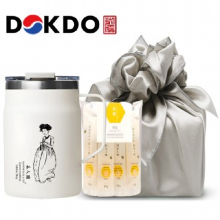 한국전통 민화 미인도 머그컵 독도보틀 480ml  사양 벌꿀스틱 보자기 포장 #2