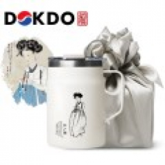 한국전통 민화 미인도 파우더 머그컵 독도보틀 480ml 보자기포장 선물세트