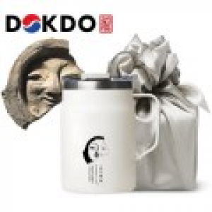 한국전통 신라의 미소 파우더 머그컵 독도보틀 480ml 보자기포장 선물세트