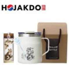 한국전통 호작도 파우더 머그 독도보틀 380ml 책갈피 북마크 기념품