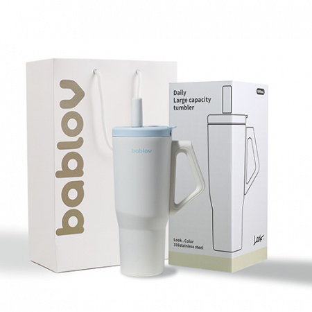 바블로브 인피니티 보온보냉 대용량 빨대 316고급스텐텀블러 1090ml (쇼핑백포함) #4